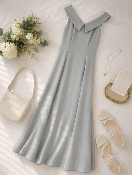 Vintage Dresses & Skirts - Vintage 70s Sage Green Gown Bridesmaid Romantic Feminine